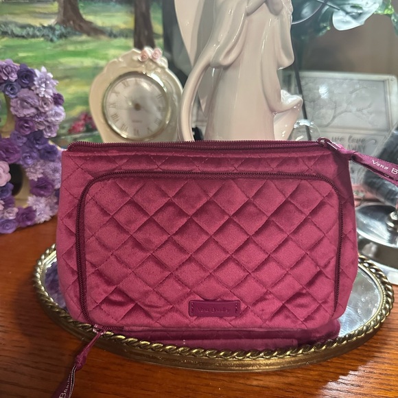 Vera Bradley Quilted Fuchsia Cosmetic Case - Picture 1 of 5